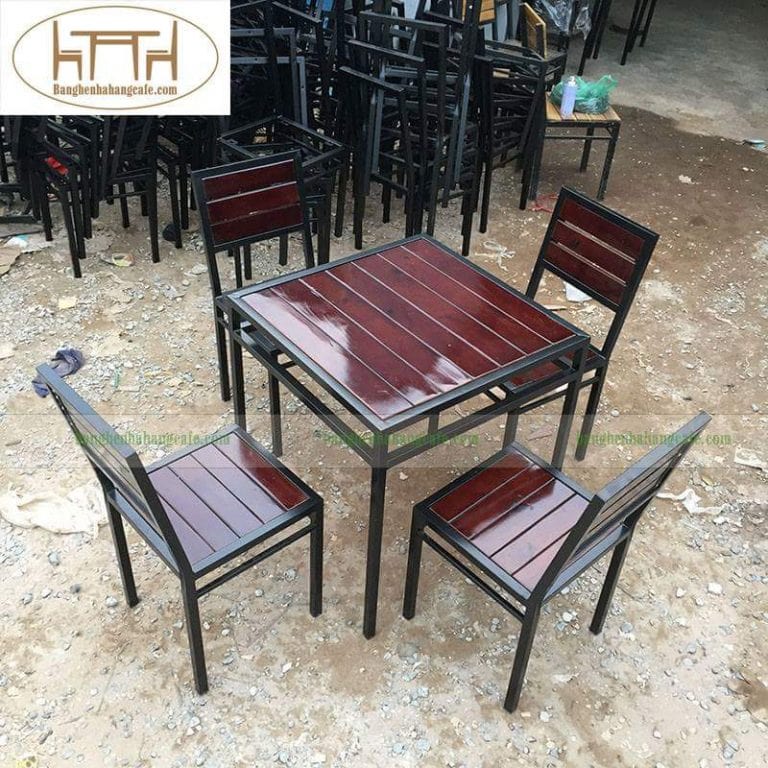 Bàn ghế sắt cafe sân vườn - Inox Hoa Sen