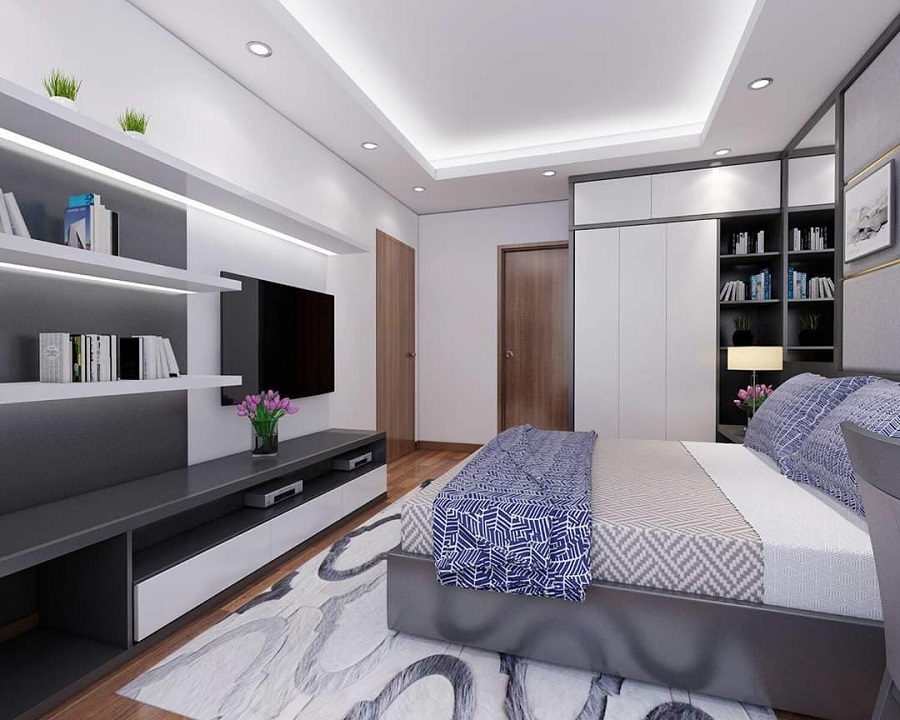 Thiết kế căn hộ 90m2 chung cư với 3 phòng ngủ