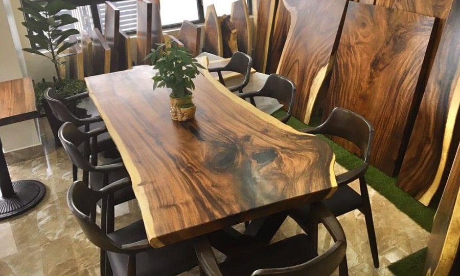 bàn cafe gỗ nguyên khối ts116