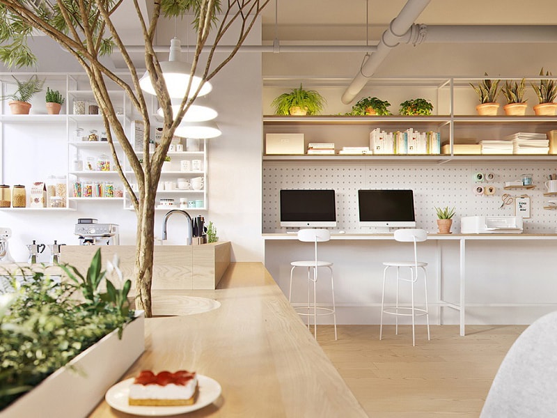 thiết kế quán cafe văn phòng