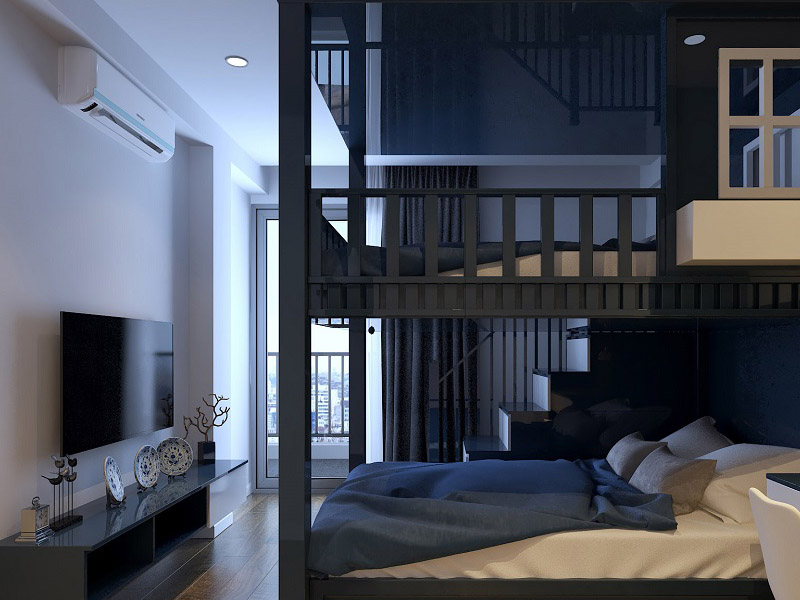 Mẫu thiết kế tổng thể nội thất cho căn hộ chung cư mini - Trangkim