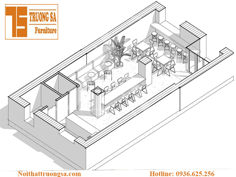 bản vẽ thiết kế quán cà phê sân vườn