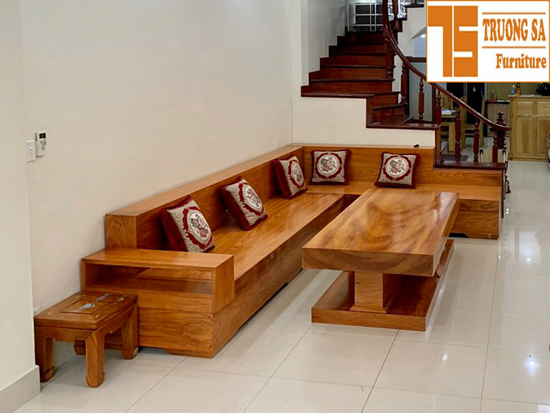 bàn ghế gỗ nguyên khối phòng khách