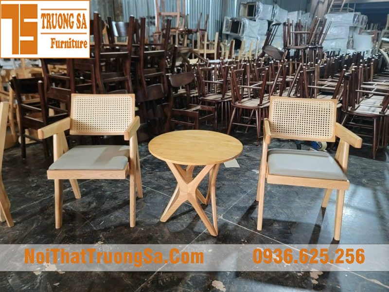 Bộ bàn ghế gỗ cafe TS670